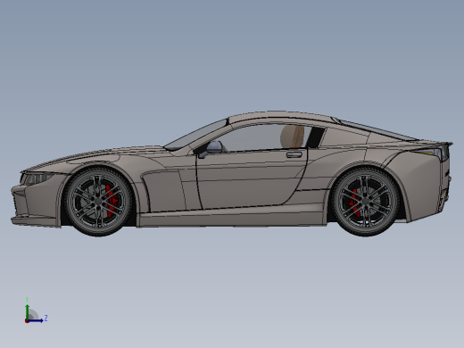34-汽车设计练习 coupe sports car SW左视缩略图