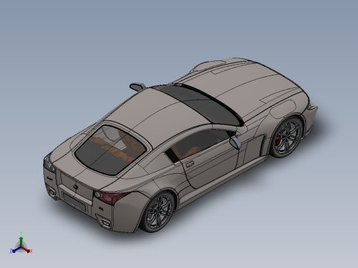 34-汽车设计练习 coupe sports car SW正等轴测缩略图