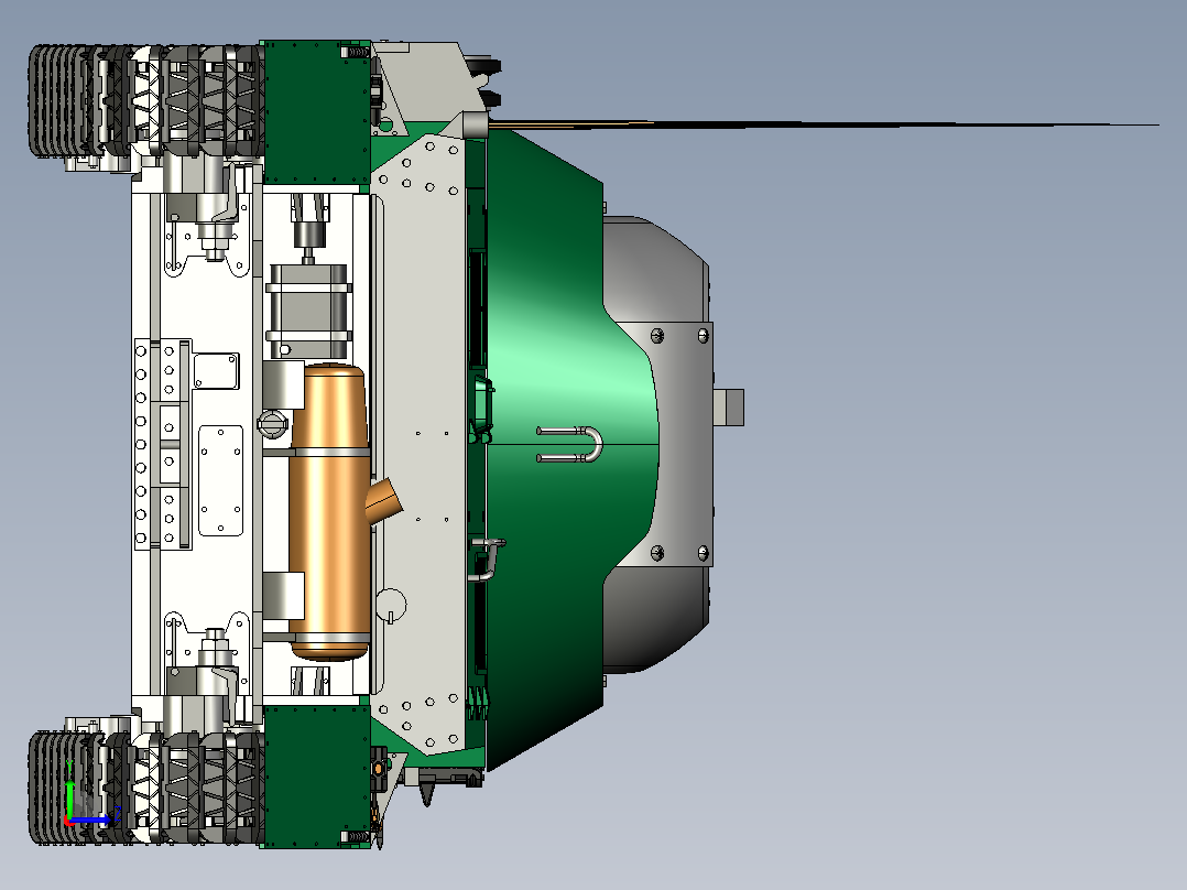 防空自行速射炮CATIA V5 r21模型左视图