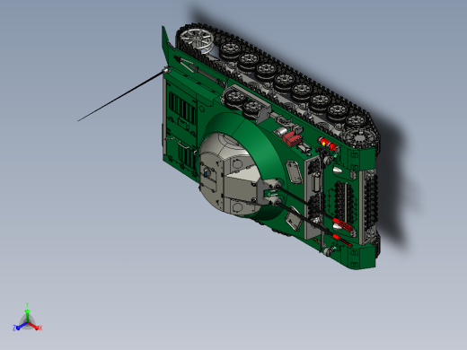 防空自行速射炮CATIA V5 r21模型正等轴测缩略图