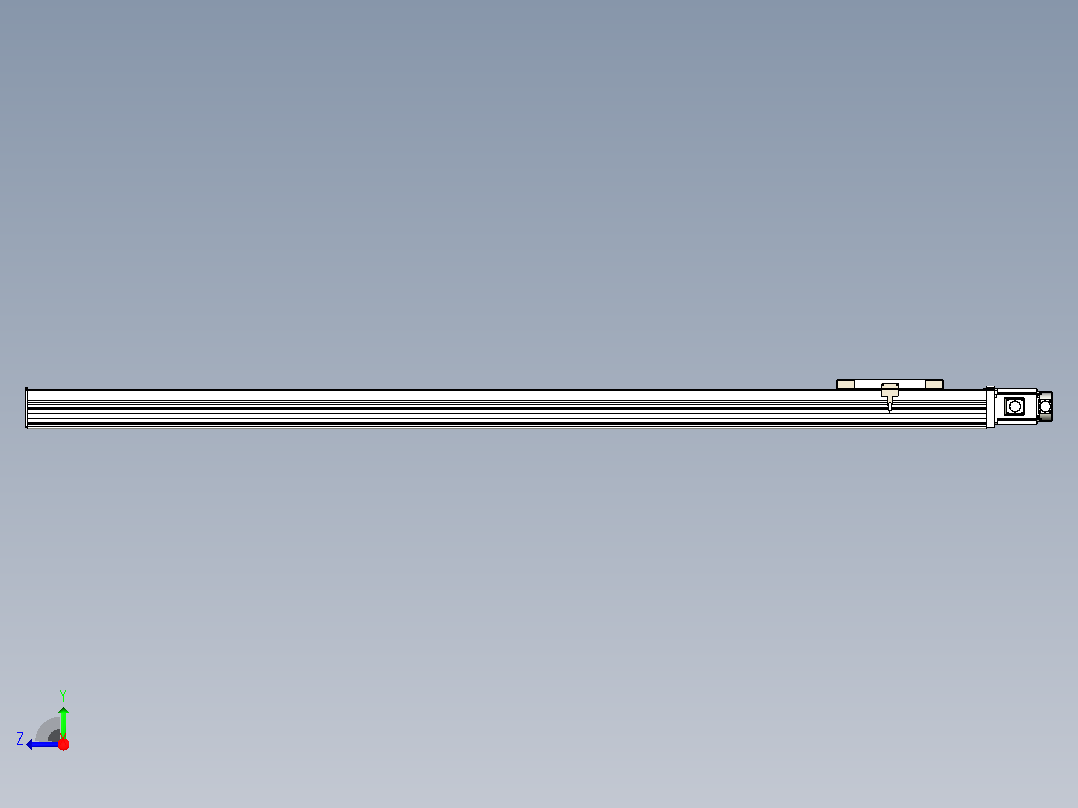 滚珠丝杠直线轴带导轨全封闭TPA-HCR-220D-3210C-L2250-M-C-P1K-N3右视图