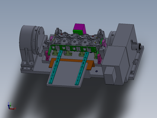 发动机气缸盖精密液压工装夹具（4种加工工序）