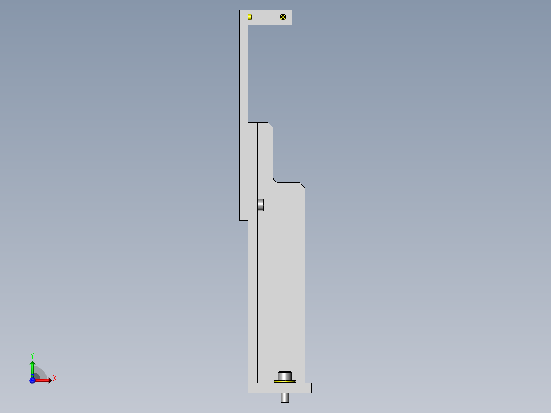 带安全机构的工件转移前视图
