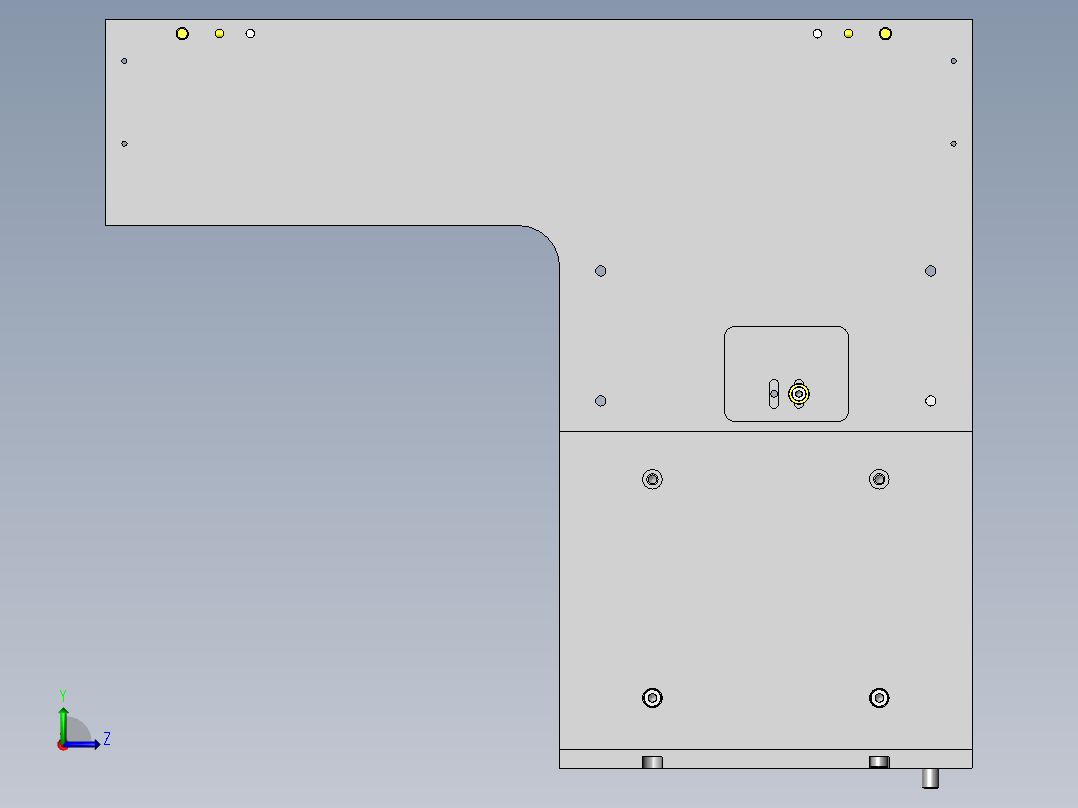 带安全机构的工件转移左视图