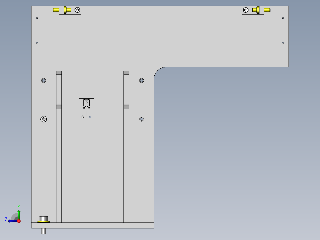 带安全机构的工件转移右视图