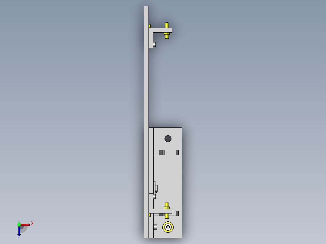 带安全机构的工件转移俯视图