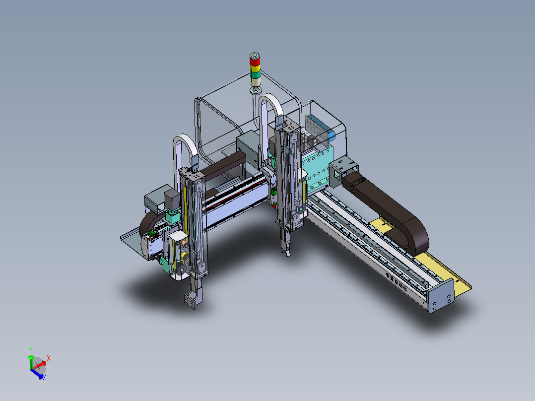 双截五轴伺服注塑机械手 F462 非标自动化设备3D图纸3D