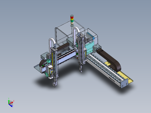 双截五轴伺服注塑机械手 F462 非标自动化设备3D图纸3D