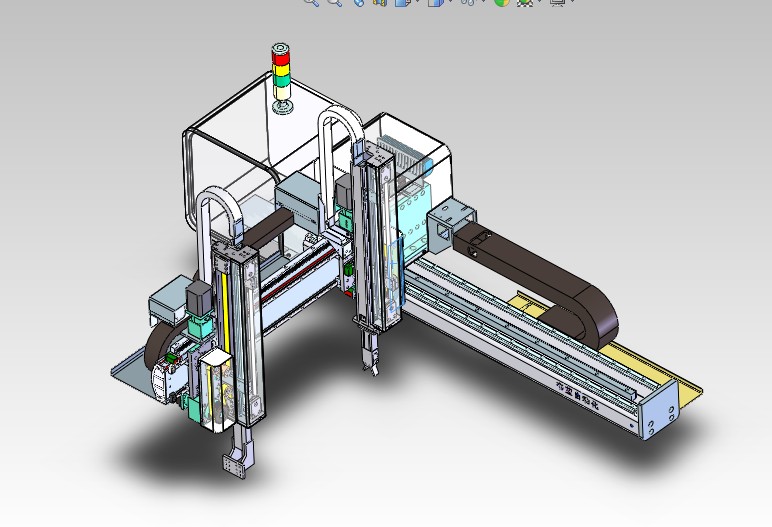 双截五轴伺服注塑机械手 F462 非标自动化设备3D图纸3D