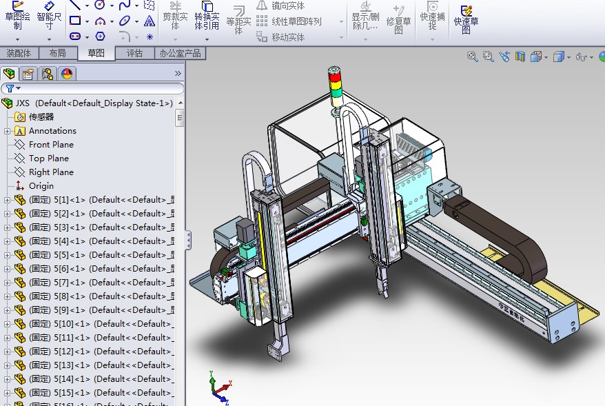 双截五轴伺服注塑机械手 F462 非标自动化设备3D图纸3D