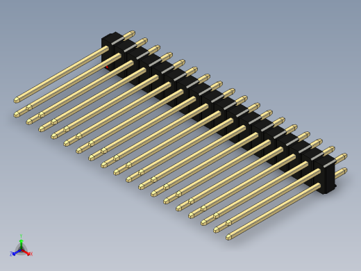 彩色公头100mil（2.54mm）系列-DS1021_black_2x18p_100mil_Type19_rev1.0