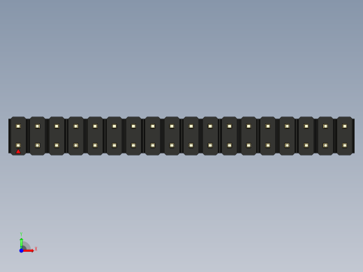 彩色公头100mil（2.54mm）系列-DS1021_black_2x18p_100mil_Type19_rev1.0前视缩略图