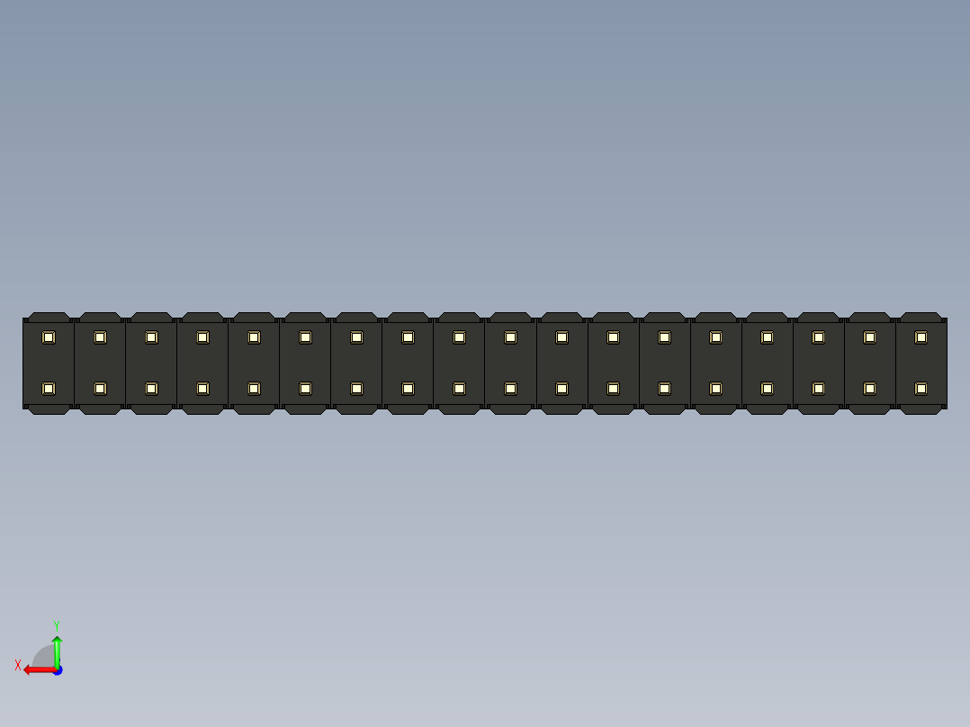 彩色公头100mil（2.54mm）系列-DS1021_black_2x18p_100mil_Type19_rev1.0后视图