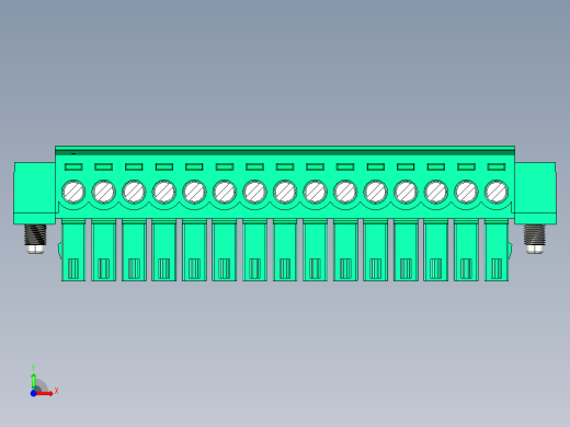 DEGSON 15EDG（公头） 3.5mm 螺钉锁紧，插拔式接线端子 FullPack-15EDGKM-3.5-15P-14-00AH前视缩略图