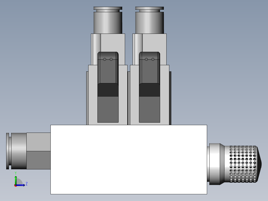 双工位自动螺丝机(伺服电机)左视图