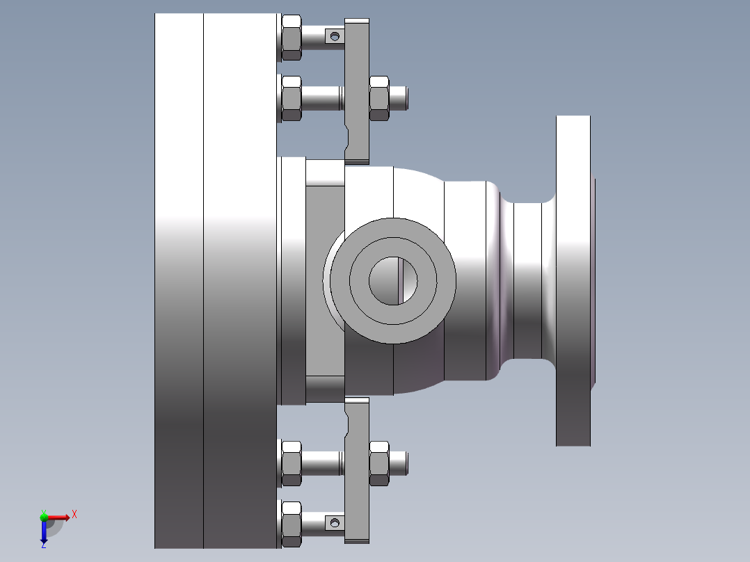 阀体机械加工工艺规程及车Ф50内孔夹具设计【SW夹具三维】俯视图