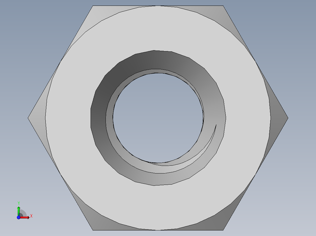 DIN 934 螺母-M2.6 Nut.SLDPRT前视图