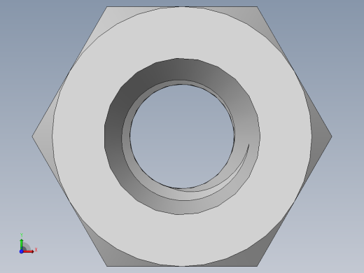 DIN 934 螺母-M2.6 Nut.SLDPRT前视缩略图