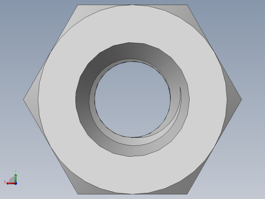 DIN 934 螺母-M2.6 Nut.SLDPRT后视缩略图