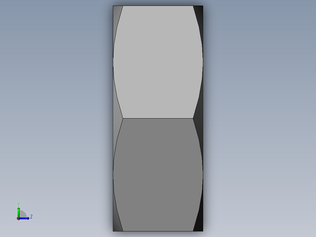 DIN 934 螺母-M2.6 Nut.SLDPRT左视图