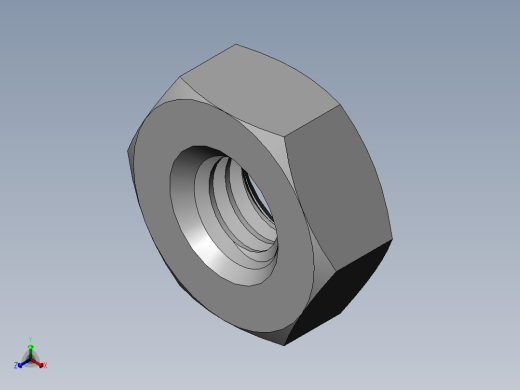DIN 934 螺母-M2.6 Nut.SLDPRT正等轴测缩略图