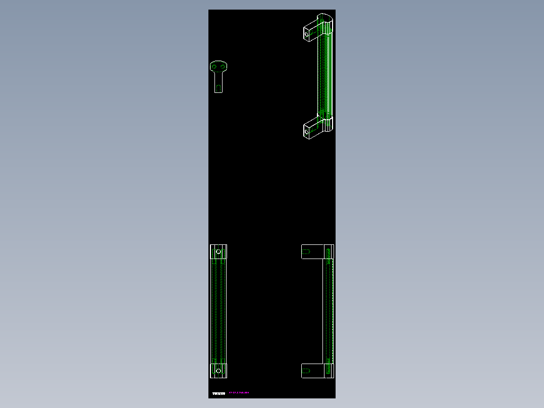 取手(鋁合金)(A)A2-2D多系列多零件图纸模型