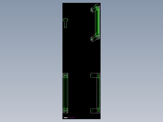 取手(鋁合金)(A)A2-2D多系列多零件图纸模型