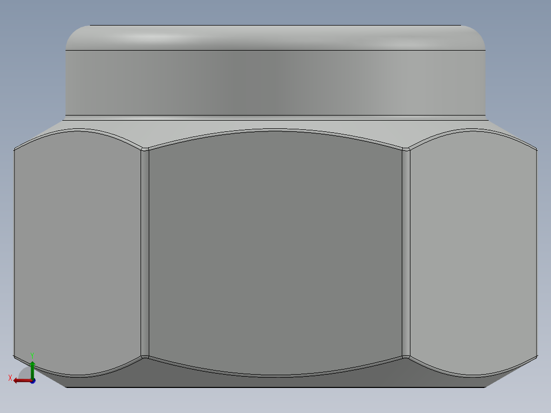 紧固件-0.5000 Lock Nut后视图