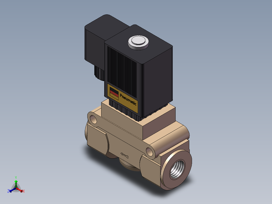 海恩德电磁阀5404-02正等轴测图