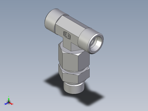 卡套式工业通用硬管接头EO_Assembled_adjustable_standpipe_branch_tee_EVT14SMOMD71