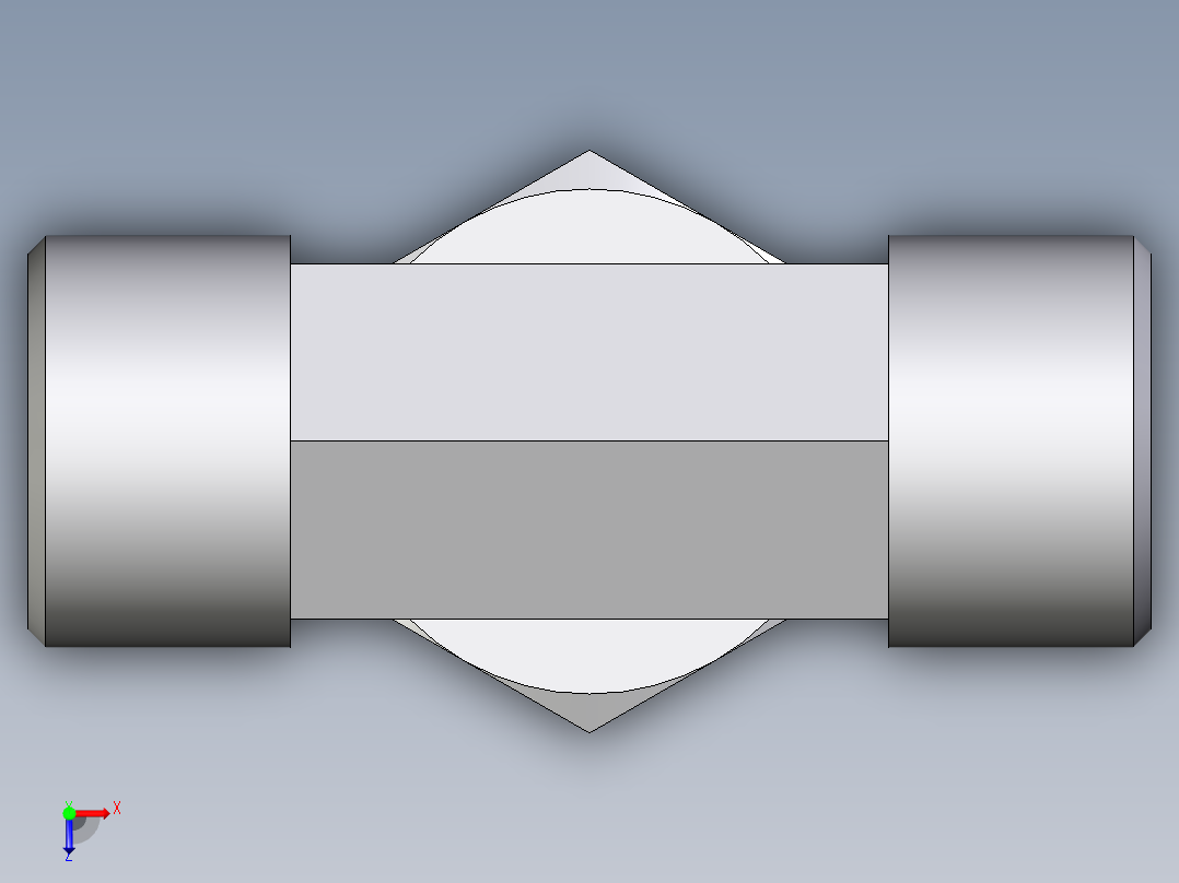 卡套式工业通用硬管接头EO_Assembled_adjustable_standpipe_branch_tee_EVT14SMOMD71俯视图
