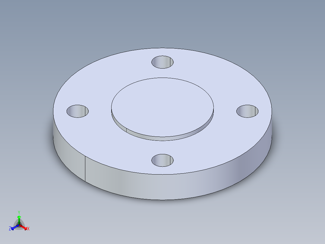 CPVC管件25-Sch80_Blind Flange_9853-015_1.5in主视图