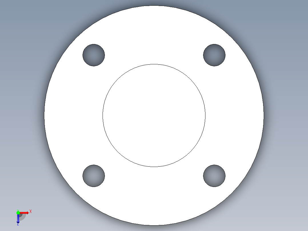 CPVC管件25-Sch80_Blind Flange_9853-015_1.5in俯视图
