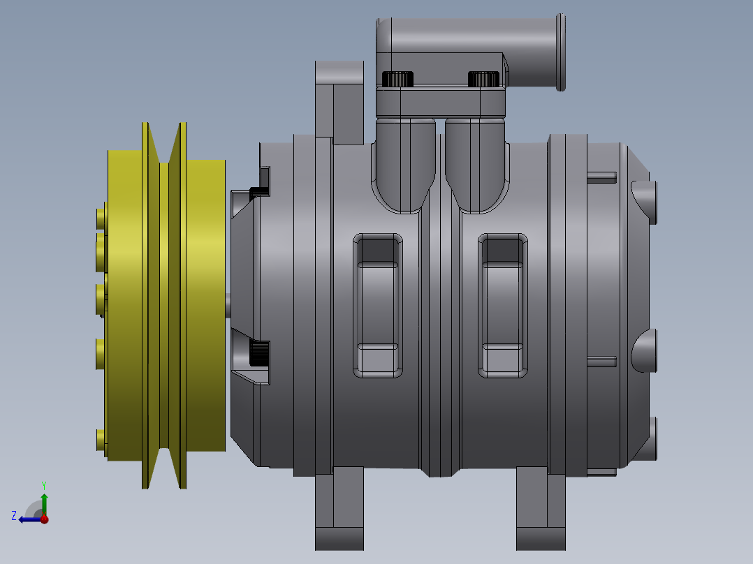 汽车空调压缩机--3--sw右视图