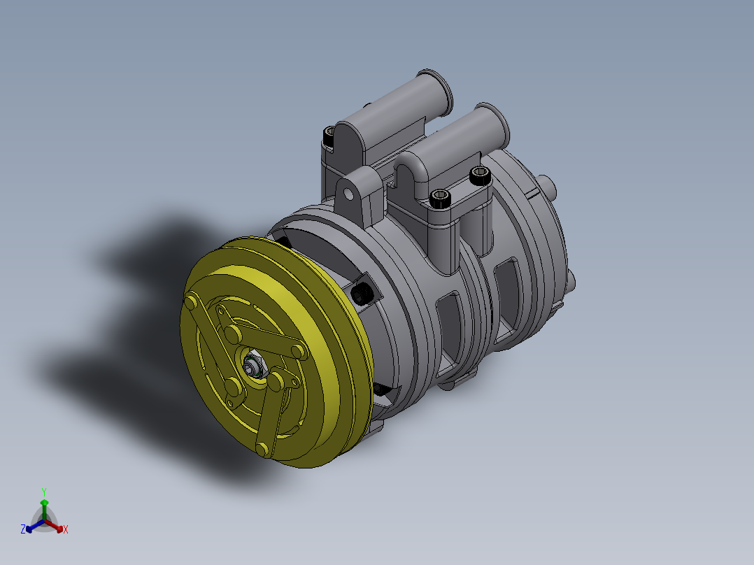 汽车空调压缩机--3--sw正等轴测图