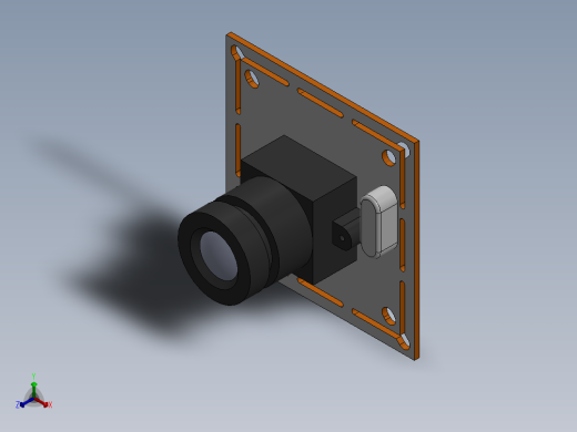 工业摄像头组件正等轴测缩略图