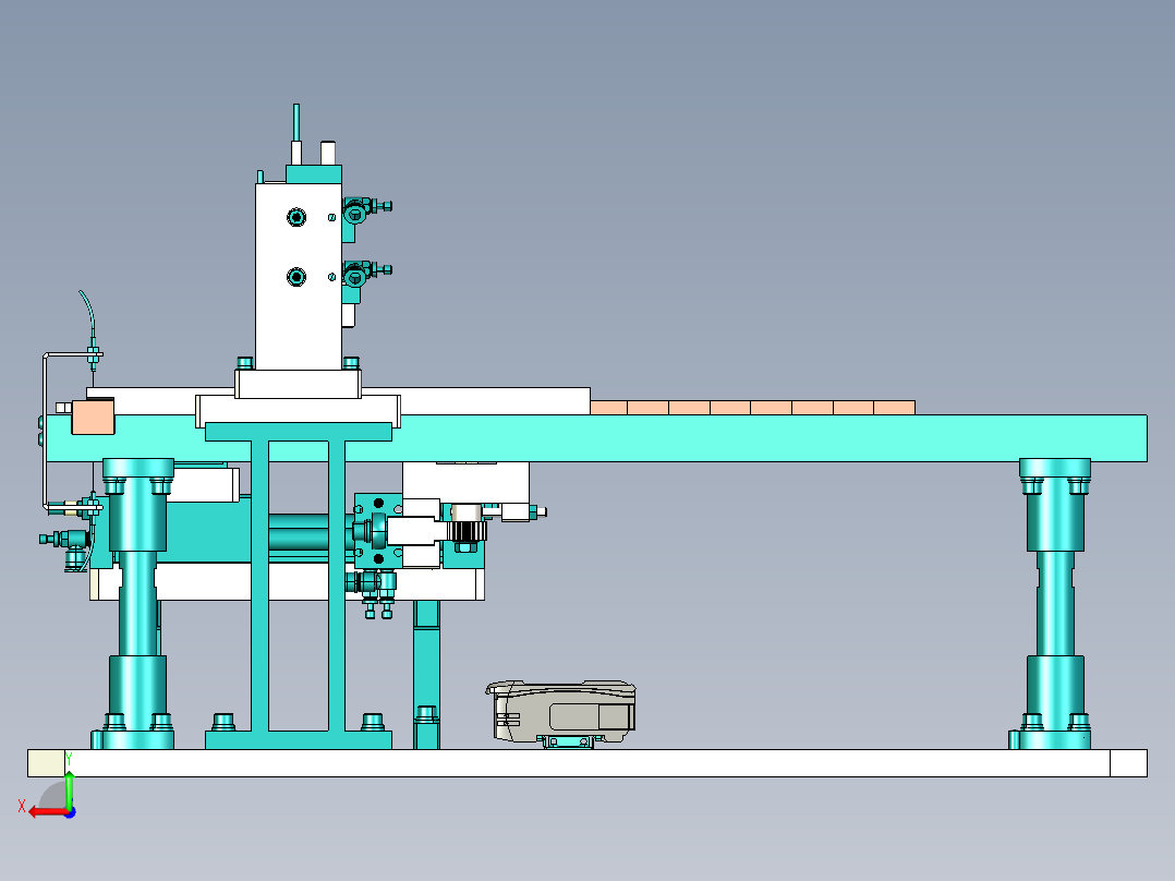 凹点判别选向机构后视图