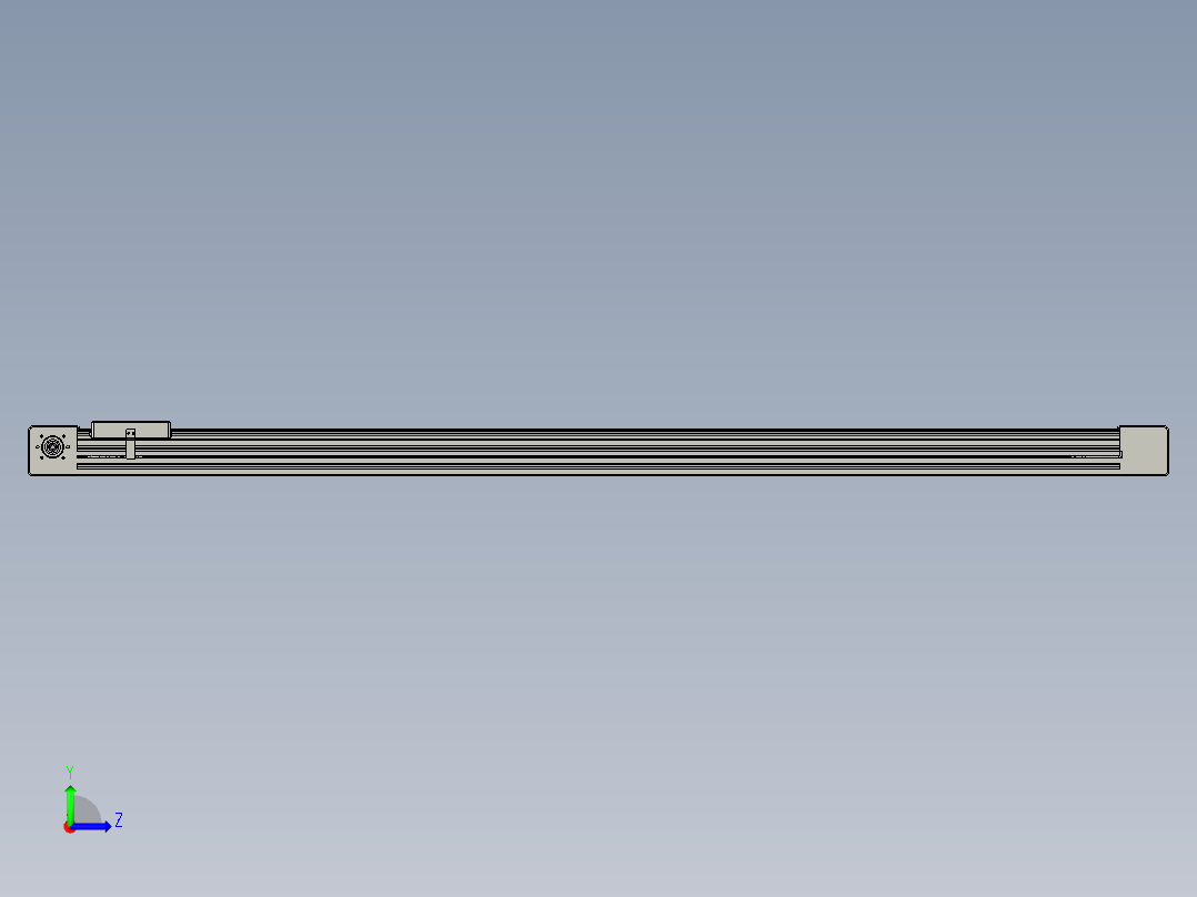 威洛博直线电机模组EB6-L140-S1550-光轴左视图
