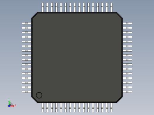 元器件3D封装LQFP64_FPT-64P-M0380前视缩略图