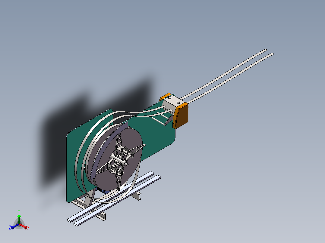 冲床送料收料机构正等轴测图