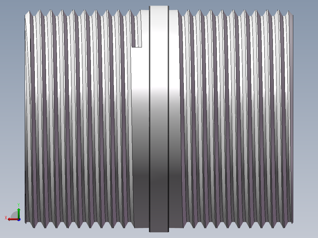 对丝-圆边等径 DN32后视图