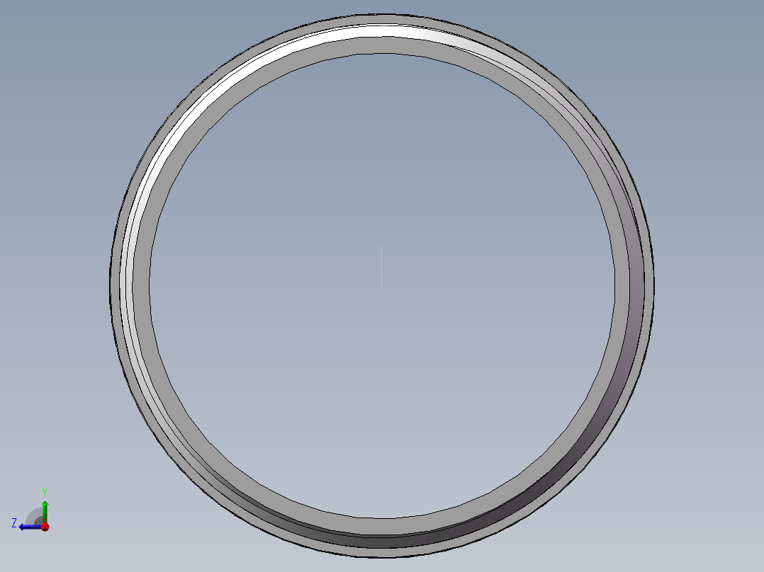 对丝-圆边等径 DN32右视图