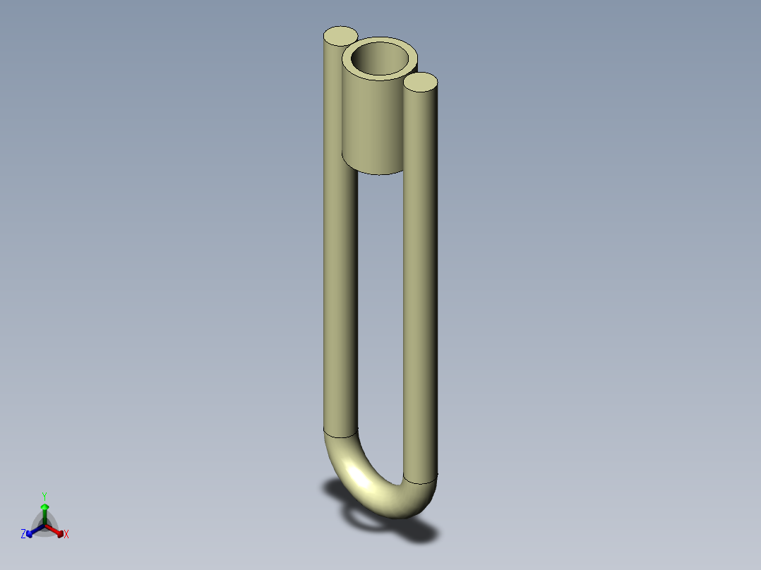 直线圈嵌件正等轴测图