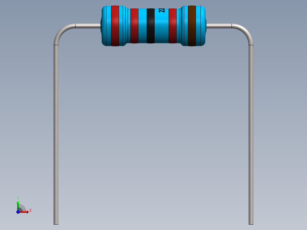 电容器 二极管 电阻器-Resistor 22K Ohm 1 Watt前视图