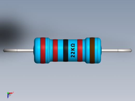 电容器 二极管 电阻器-Resistor 22K Ohm 1 Watt俯视缩略图