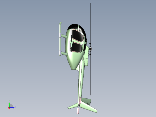 OH-6A直升机简易模型左视缩略图