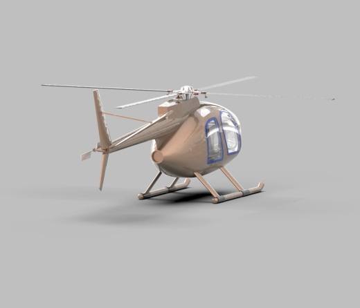 OH-6A直升机简易模型缩略图