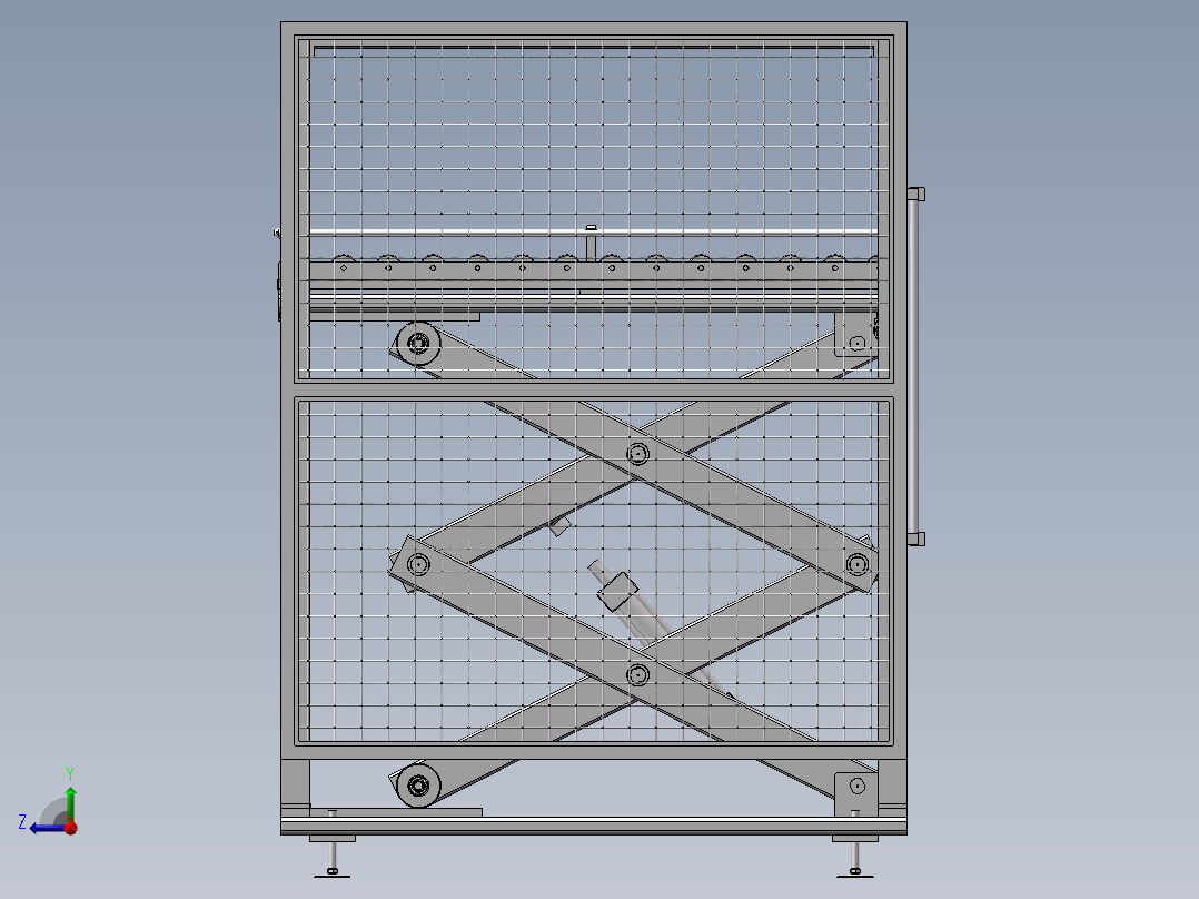 缸体毛坯升降机（液压升降机）右视图