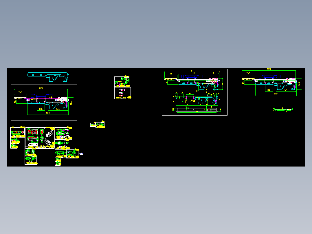 中握B50气枪（加工图纸）（精品全套CAD详细图）