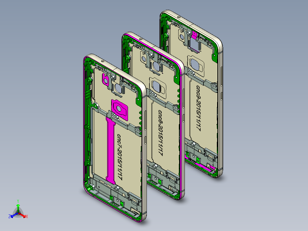 x2-cnc7,8,9笔记本CNC工装夹具三维模型-gongxutu主视图